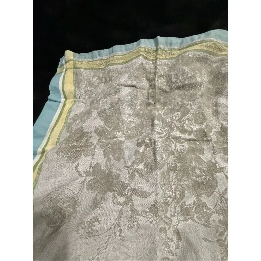 Williams Sonoma Easter jacquard bunny rabbit dinner napkins x3